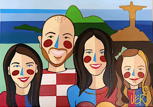 Imagem 1 de 1 de Quadro Pop Art Personalizado - 4 Figuras