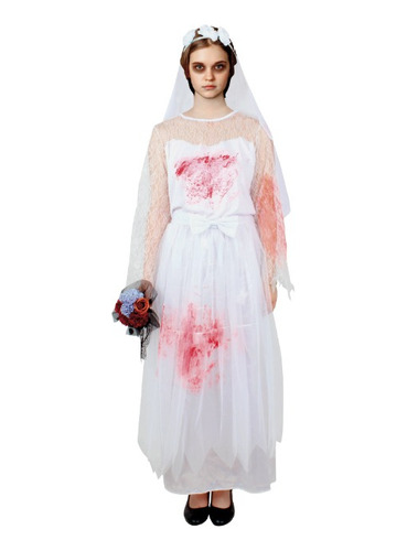 Disfraz Novia Poseida Zombie Para Halloween Para Mujer