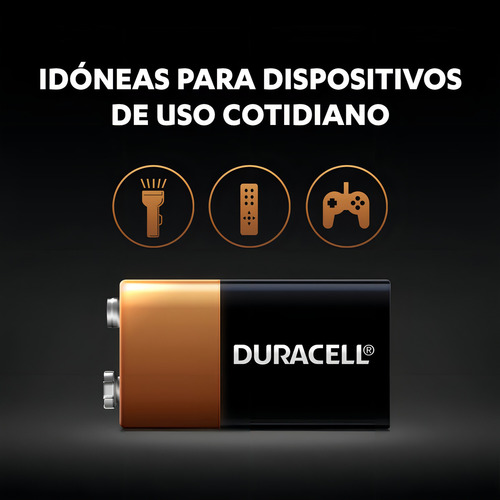Duracell 9v Alcalinas: Paquete De 12 Pilas 9v Rendimiento