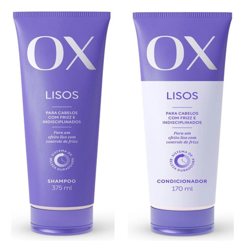  Kit Ox Lisos Shampoo 375ml  + Condicionador 170ml