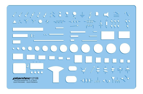 Plantilla Plantec Inyectada Dibujo Tecnico Flexible Color 12106 ELECTRICIDAD Y ELECTRONICA