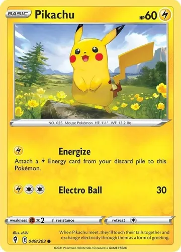 Pikachu Pokemon Carta Original