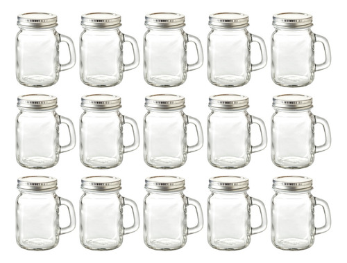 36 Pack Mini Mason Tapa Cerrada Frasco Tarro Vidrio 120 Ml Color Transparente