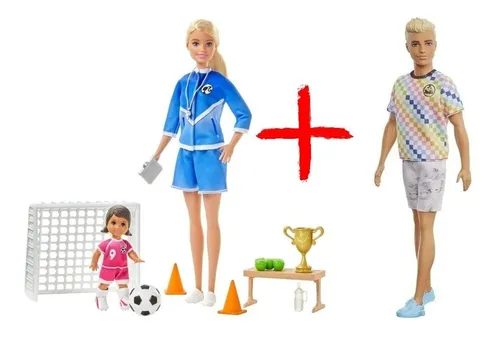 Pack Barbie Entrenadora Futbol Ken Fashionista 174 Mattel