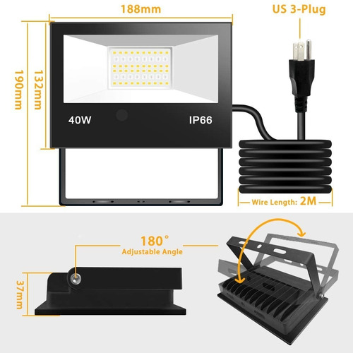 Reflector Led Rgb  Con Control 400w Equivalente