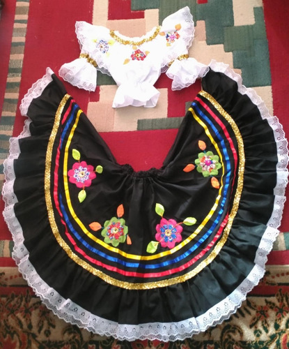 Traje Típico Sanjuanero Bambuco Colombia Talla 4 Niña