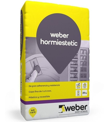 Reparador De Hormigones Weber Hormiestetic 25 Kg Sibaco