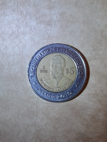 Moneda De 5 Pesos De Francisco Xavier Mina 