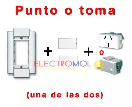 Llave De Luz Armada 2 Tomas - Jeluz Verona binorma 3patas chatas