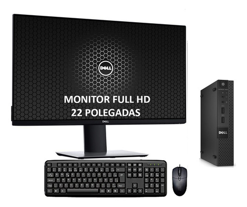 Cpu Dell Optiplex 3020 Core I5 8gb 240ssd + Monitor 22pol