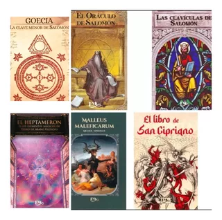 Paquete 6 Libros Esotericos Y De Magia Clavículas Salomon