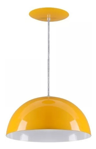 Luminária T&T Iluminação Meia Lua cor amarelo 110V/220V