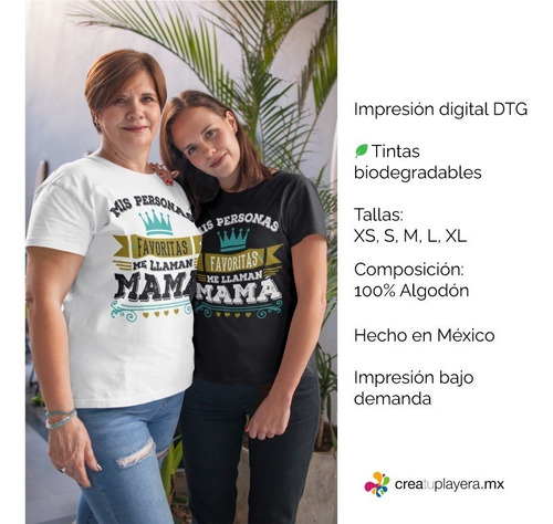 Imagen 4 de 4 de Playera Mamá Día De Las Madres Me Llaman Mamá