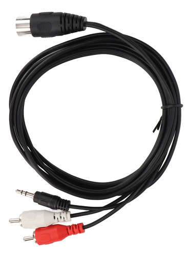 Cabo Din De 8 Pinos A 3,5 Mm 2 Rca Macho Para Macho Big Din