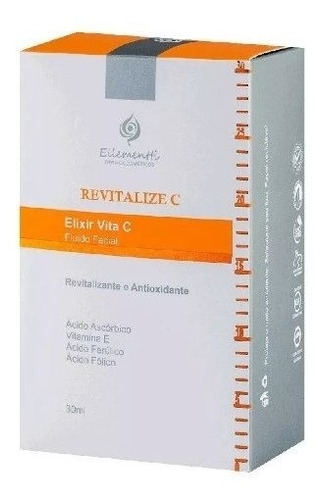 Elixir Revitalize C 30ml Ellementti Momento de aplicação Dia/Noite Tipo de pele Normal