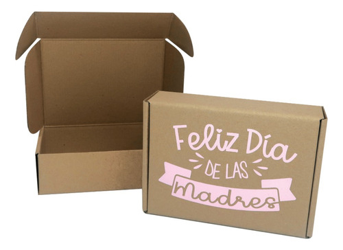 Caja Regalo Carton Box Día De Las Madres 27x20x8cm 10 Pzas