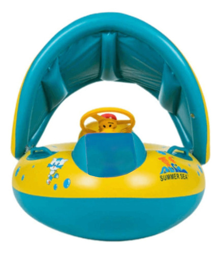 Boia Bote Carrinho Bebê Infantil Inflável Piscina Cobertura Removivel Proteção Com Volante Pop Imports