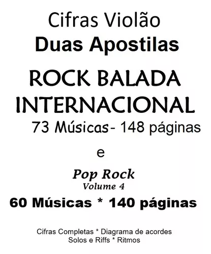 Caderno de Cifras Violão Pop Rock Vol 2 – 54 Músicas Impresso em