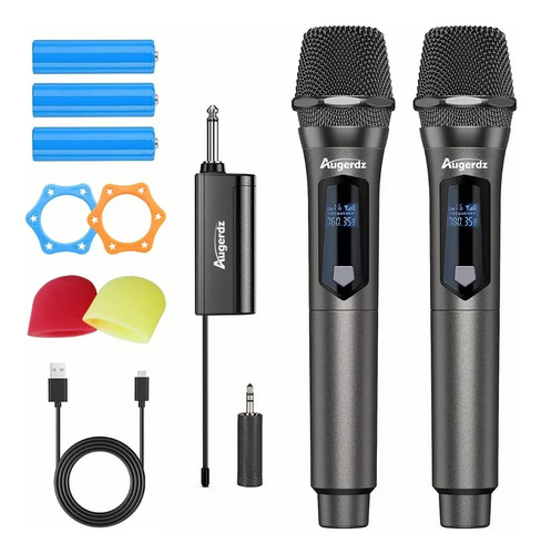 Micrófono Inalámbrico Profesional De Karaoke C/receptor 2 Ud