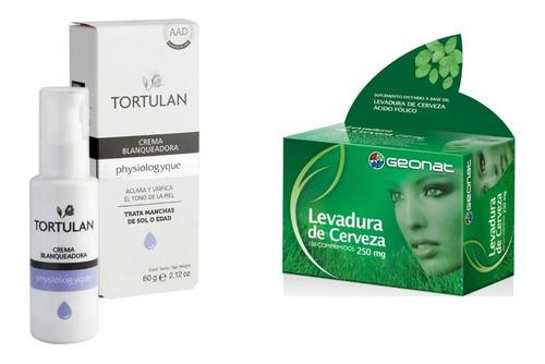 Crema Facial Blanqueadora Tortulan + Levadura De Cerveza