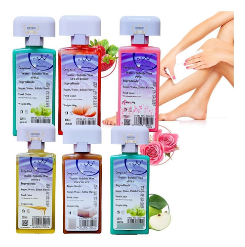 Imagen 4 de 7 de Kit Depilación + 6 Ceras + 300 Bandas Crema Gel Bolso