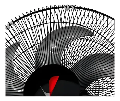 Ventilador de Parede Venti-Delta Ventura 50cm Preto 150W Oscilante Bivolt 6 Pás