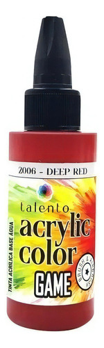 Tinta Acrylic Color Game 30ml Diversas Cores - Talento Cor 2006 - DEEP RED