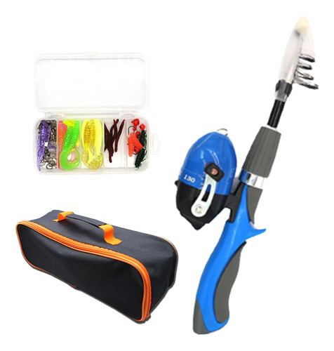 Vara De Pesca Infantil Kits De Combinação De Vara De Azul
