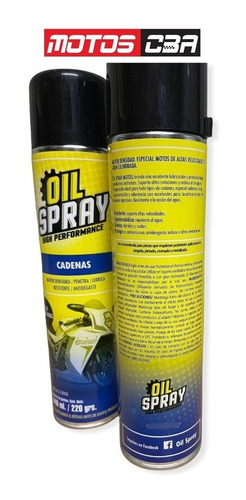 Imagen 2 de 6 de Lubricante Cadena Motos Pisteras Alta Velocidad Oil Spray