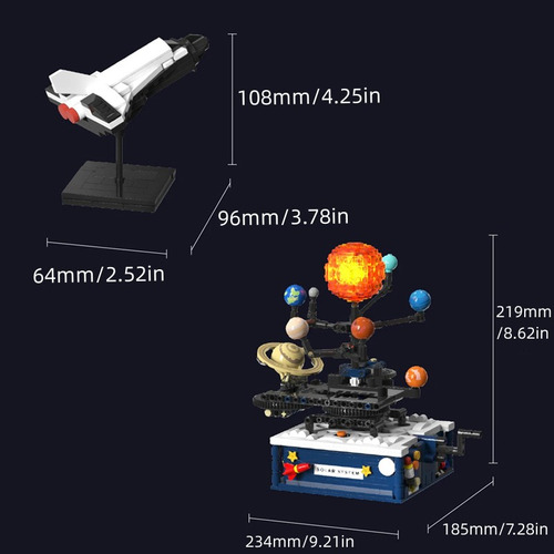 Modelo De Bloque De Construcción De Sistema Solar, Estilo Mo