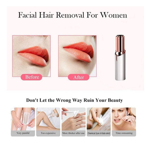 Depilación Facial For Mujeres Removedor De Vello Indoloro,