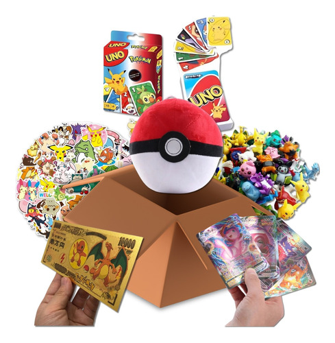 Caja Sorpresa Pokémon  Regalo Dia Del Niño Navidad Cartas