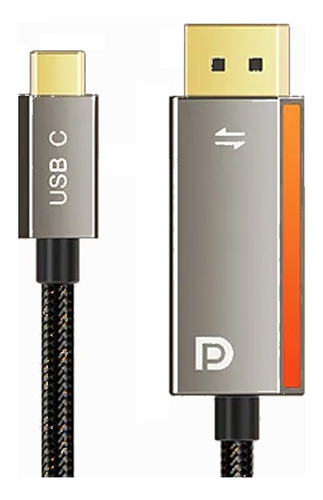 Premium Dorado Cable Usb-c Displayport 1.4 Reforzado 8k (2m)