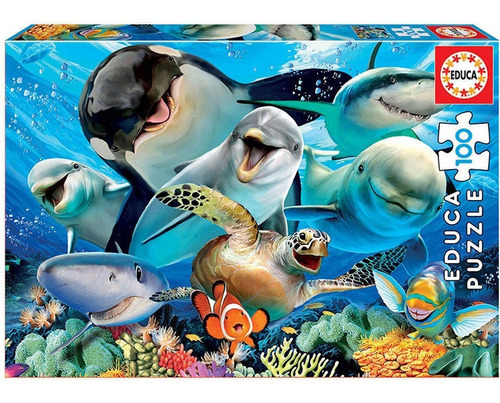 Puzzle Rompecabezas Selfie Bajo El Agua Educa 100pcs Febo