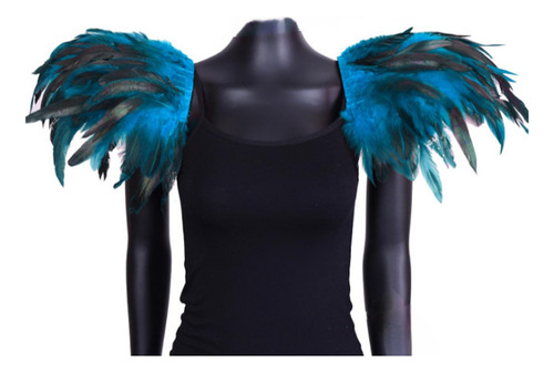 . Elegante Capa De Plumas Para Eventos De Cosplay Gótico