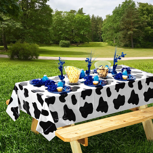 Mantel Con Estampado De Vaca, Paquete De 6 Manteles De 54 X