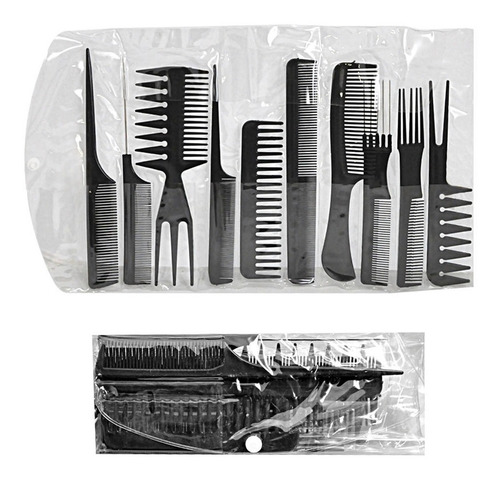 Set Peines Térmicos X 10 Unidades Barberia Peluqueria