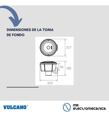 Imagen 6 de 10 de Kit Hormigón Skimmer 38cm + Toma Fondo + 2 Virolas Vulcano
