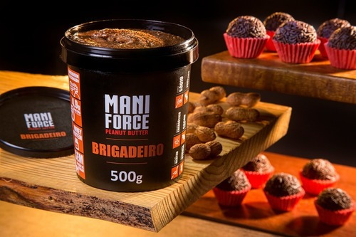 Imagem 2 de 3 de Maniforce Pasta De Amendoim Brigadeiro 500g C/ Whey Protein