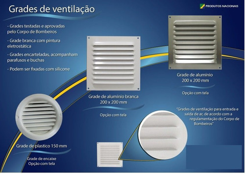 Imagem 7 de 7 de Grade De Ventilação De Alumínio Branca Itc Com Tela