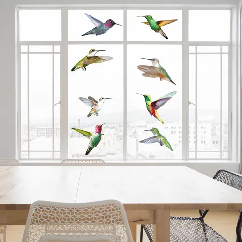 Pegatinas Prismáticas Para Ventanas - 10 Piezas Decorativas Que Protegen A Los Pájaros De Colisiones