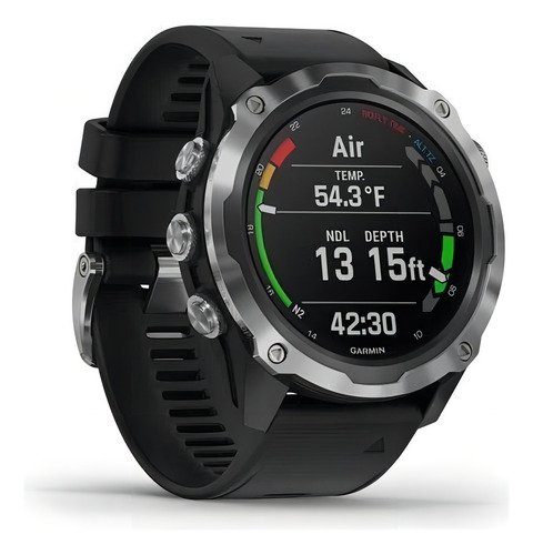 Smartwatch Buceo Gps Garmin Descent Mk2 Zafiro Regular Color De La Caja Negro Color De La Correa Black Color Del Bisel Negro