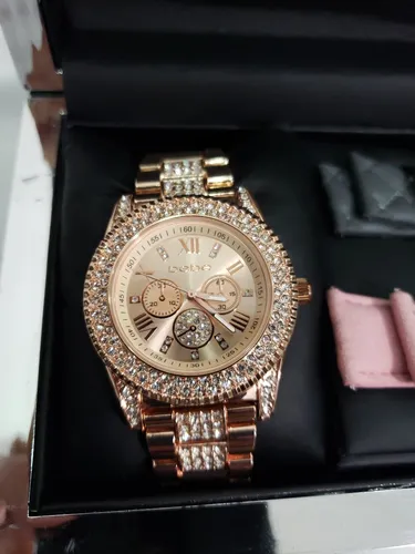 Set De Reloj Marca Bebe Original Con 2 Extensibles Rosegold