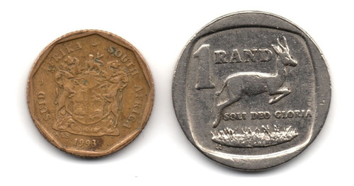 Sudáfrica 1993 Y 1992 10 Cent Y 1 Rand