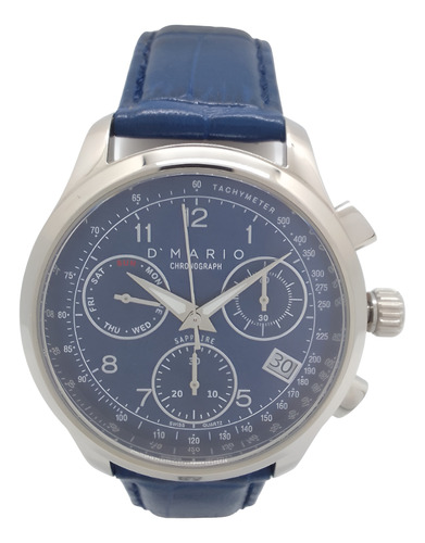 Reloj Dmario Kl11284 Azul Cristal Zafiro 100% Original 