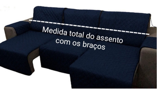 Protetor De Sofá Retrátil 2.30m 3 Modulo Total Com Os Braços