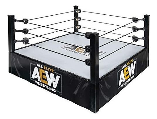 All Elite Wrestling Unrivaled Collection - Anillo De Acción Auténtico, Con Cuerdas De Anillo De Tensión Flexibles