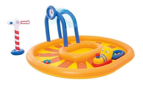 Imagen 4 de 9 de Bestway Centro De Juegos Gigante Pileta Tren Jeg 53061