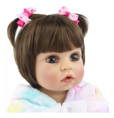 Bebe Reborn Menina Boneca Unicórnio 100% Silicone No Brasil