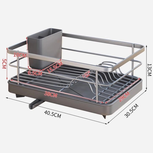 Escorredor De Louça Porta Inox Com 360° Automática Drenagem
